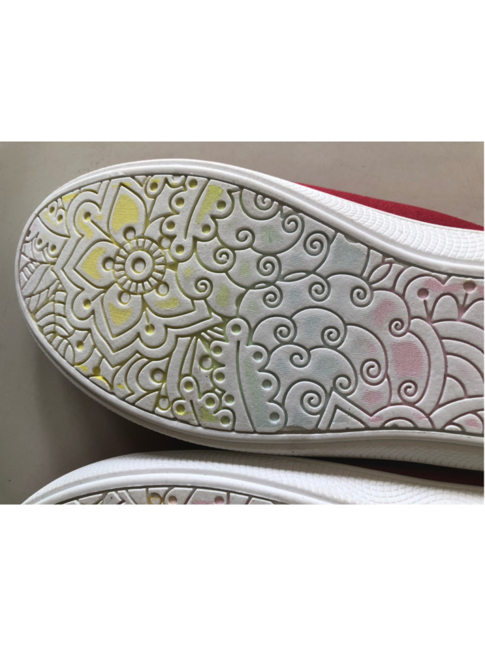 Bobs Skechers Bobs B Cute Dark Red Canvas Memory Foam Slip On Fashion Sneakers - Picture 8 of 12